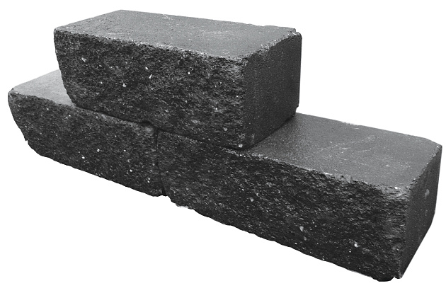 Restpartij Almere: Ca. 132 stuks Splitrocks 11x13x32 cm Getrommeld Antraciet