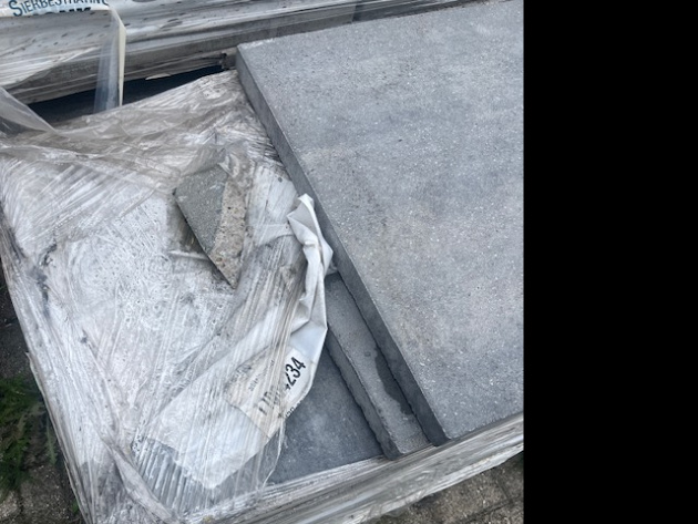Restpartij almere: Ca. 28.08 m2 H2O Comfort Square 60x60x4 cm Nero/Grey