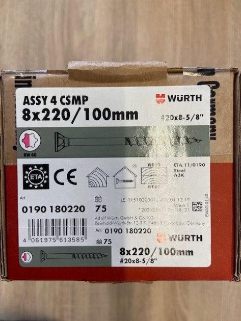 Gebintschroef Assy 8.0x220/100