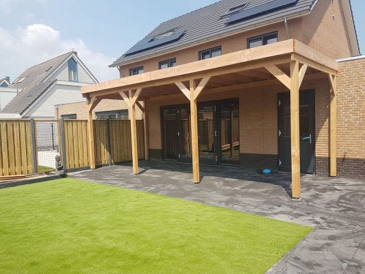 JWOODS Buitenverblijf 1000x300 cm, Fijnbezaagd