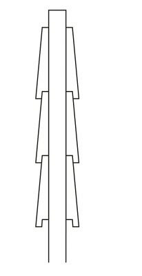 JWOODS Wand 201 tot 300 cm - Zweeds rabat zwart dubbelzijdig