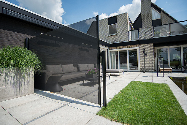 Inova Windscherm Zwart 350x186 t/m 230 cm Soltis 86 doek