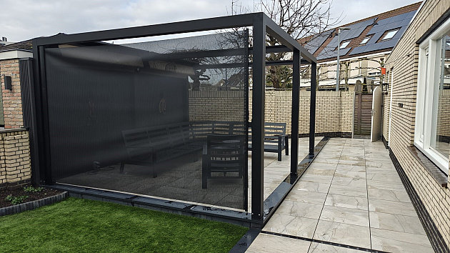 Inova Windscherm Zwart 350x186 t/m 230 cm Soltis 86 doek