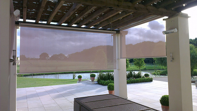 Vita Terrasscherm Zwart 255x201 t/m 250 cm Soltis 92 doek