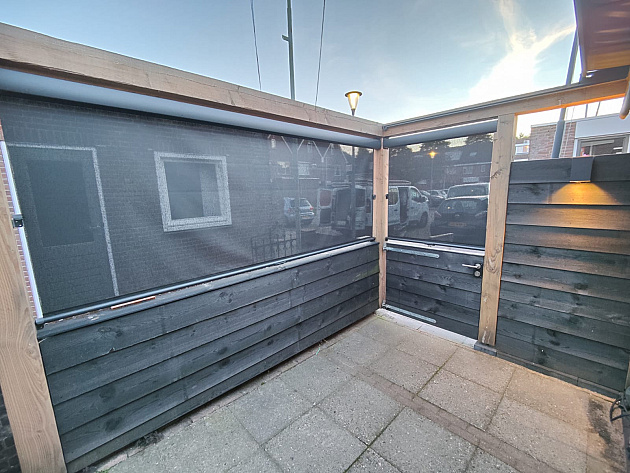 Vita Terrasscherm Zwart 255x251 t/m 300 cm Soltis 92 doek