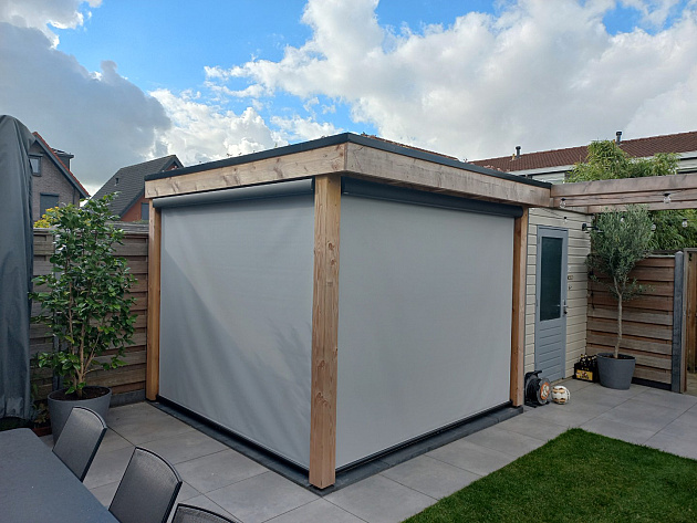 Vita Terrasscherm Zwart 255x251 t/m 300 cm Soltis 92 doek