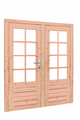 JWOODS Red Wood Dubbele 6-ruits deur incl. beslag 185x205 cm