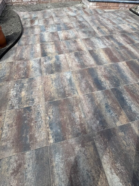 20166 budget terrastegel 60x60x4 cm omber 454647