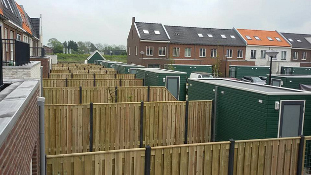 Actie Grenen Tuinscherm 21-Planks Scherm Recht Verticaal 180x180 cm