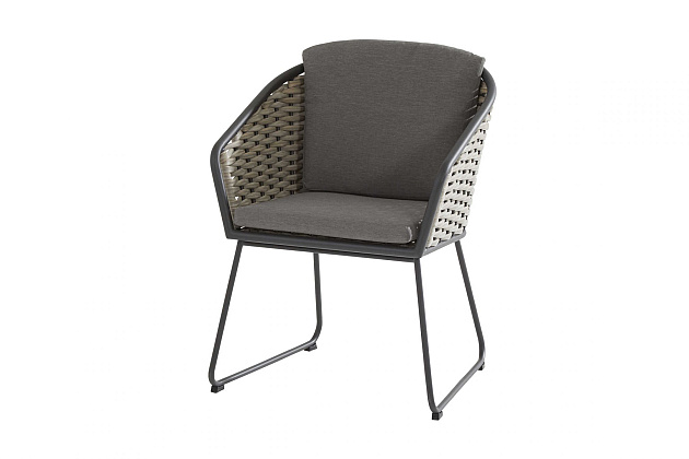 Bo Dining set + Prado teak tafel rond 130 Ø cm