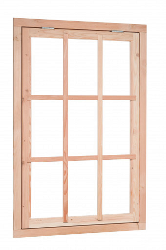 Douglas uitzetraam 9-ruits, onbehandeld