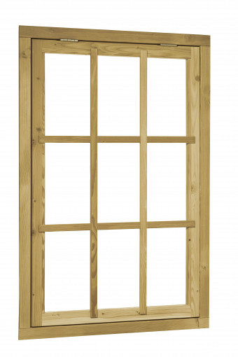 Douglas uitzetraam 9-ruits, groen geïmpregneerd