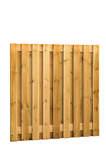 Grenen Tuinscherm 19-planks 180x180 cm, recht verticaal