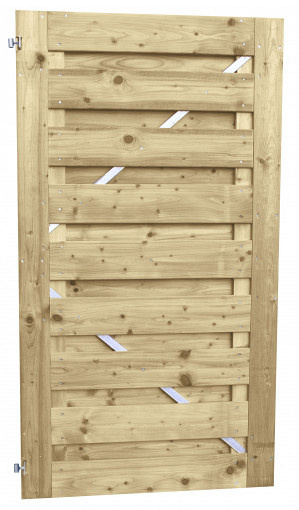 Jumbodeur vuren op stalen frame 100x180 cm, recht horizontaal