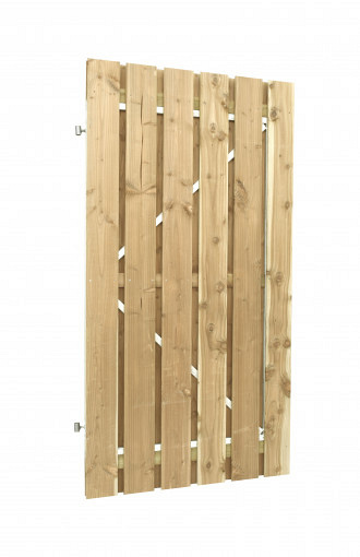 Jumbodeur vuren met stalen frame 100x180 cm, recht verticaal