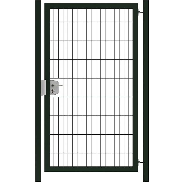Hillfence metalen enkele poort Premium-line, 100x180 cm, zwart