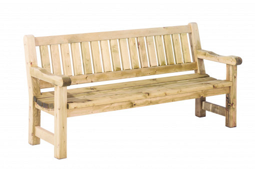 Bank Luuk, 96 x 200 x 74 cm., houtdikte zitvlak 40 mm.