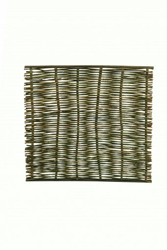 Wilgentenenscherm grof 180 x 180 cm., boven- en onderkant v.z.v. latten