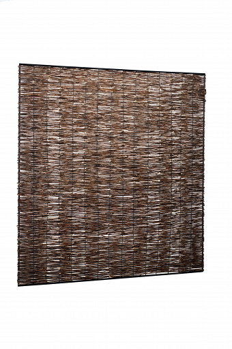 Wilgentenenscherm fijn 90 x 180 cm., met ijzeren frame