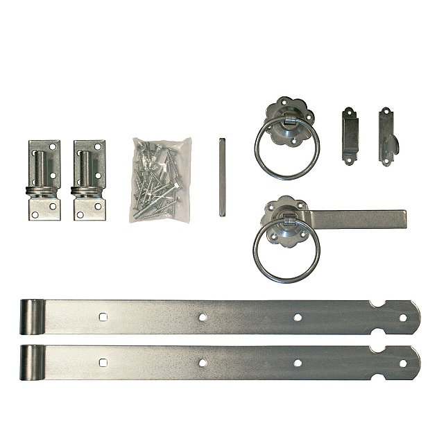 Poortbeslag met hengen en duimen tbv houten deur en hekpoort