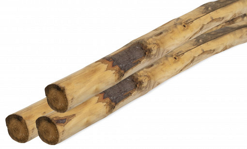 Ronde paal (geschild) tamme kastanjehout Ø 10/12 x 180 cm.