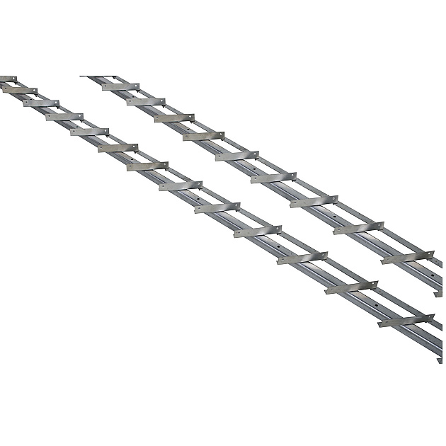 DHZ shutter framewerk 2 stuk RVS rails van 165 cm tbv 14 planken