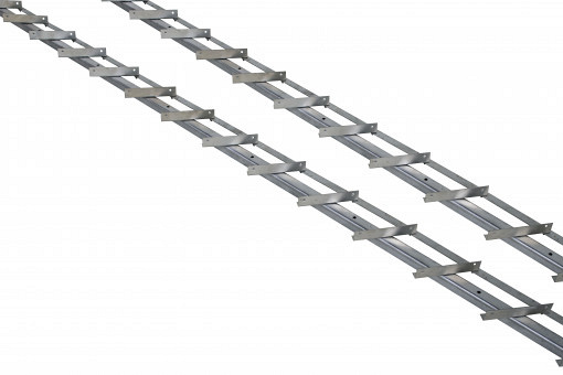 DHZ shutter framewerk 2 stuk RVS rails van 165 cm tbv 14 planken
