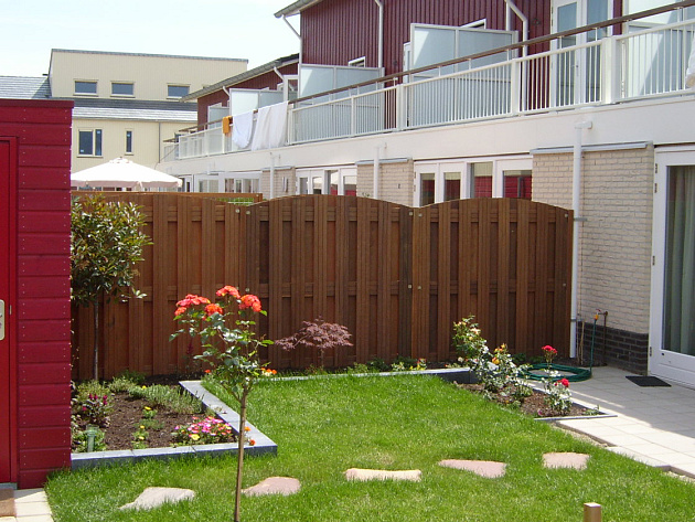 Hardhouten plankenscherm 15-planks toog verticaal 180x170/180 cm