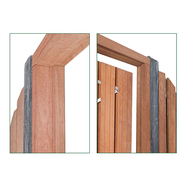 Tuindeurkozijn Jwoods Hardhout met aanslaglat, max. 150 cm breed