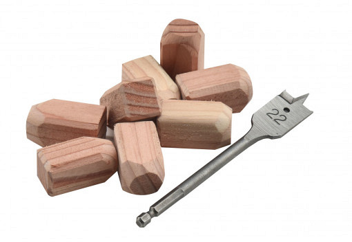 Douglas doken 2,2 x 2,2 x 4,5 cm., onbehandeld (per 24 stuks)