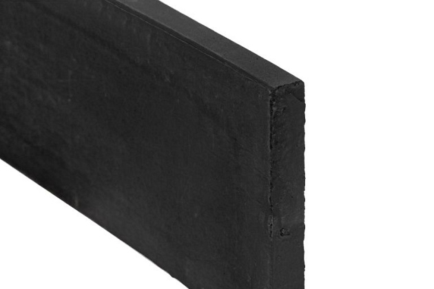 Onderplaat tbv sleufpaal Antraciet gecoat 24x3,5x180 cm