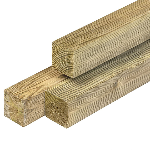 Grenen geschaafde paal 6,8x6,8x240 cm