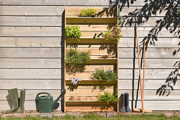 Plantenetagère moestuin 90x14x180 cm geïmpregneerd, geschaafd grenen