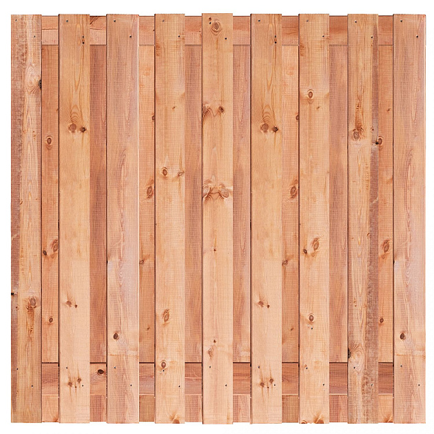 JWOODS Tuinscherm Red Wood 19-planks 180x180 cm Geschaafd