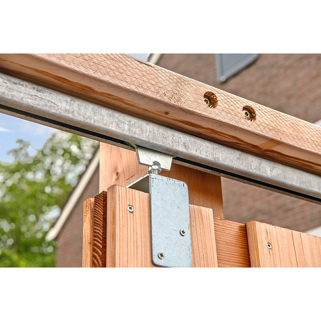 Schuifdeur incl. rail, geschaafd onbehandeld Red Class hout 130x195 cm