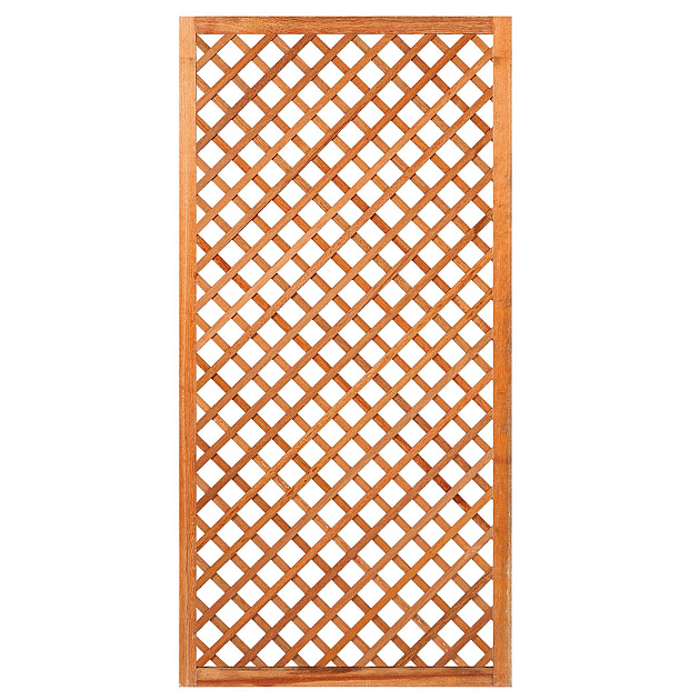 Trellis diagonaal met lijst 90x180 cm onbehandeld gescchaafd hardhout