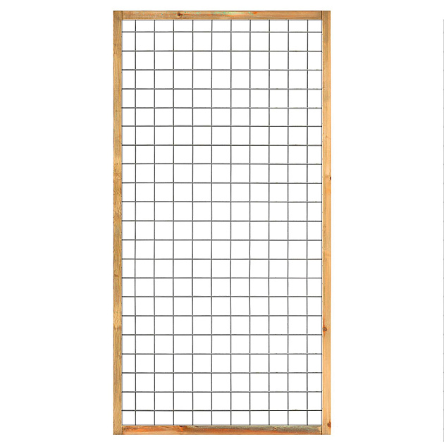 Gaaselement 90x180 cm met kader 4,5x4,5 cm geïmpregneerd grenen