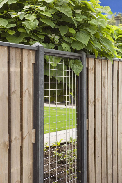 Gaaselement 90x180 cm met kader 4,5x4,5 cm geïmpregneerd grenen