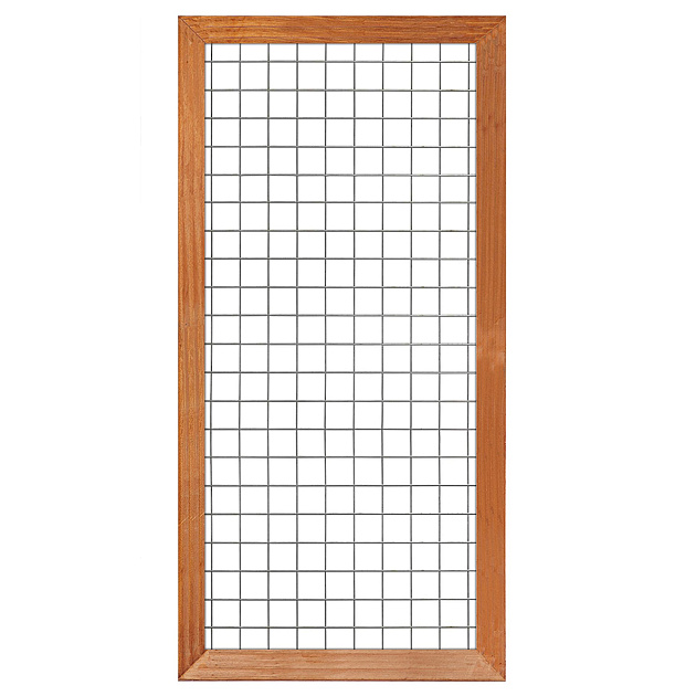 Gaaselement 90x180 cm met kader 4,4x6,8 cm onbehandeld hardhout