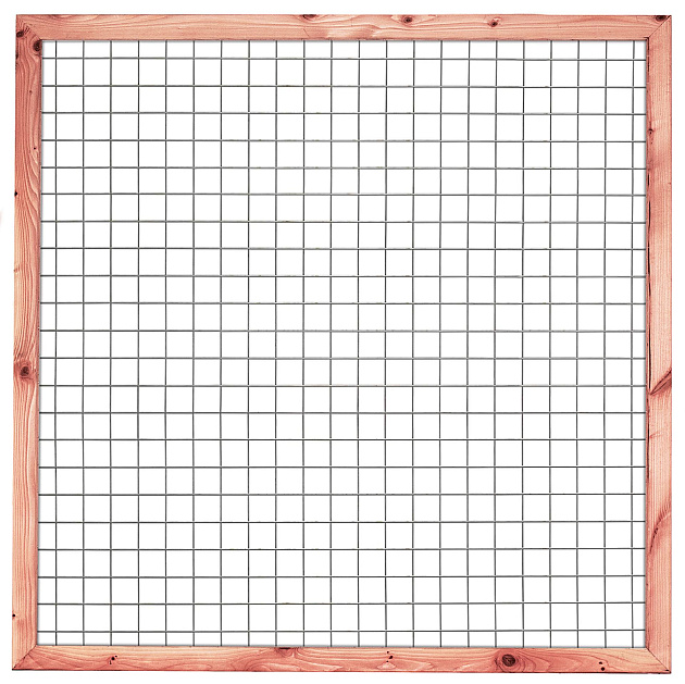 Gaaselement 180x180 cm met kader 4,5x7 cm onbehandeld douglashout