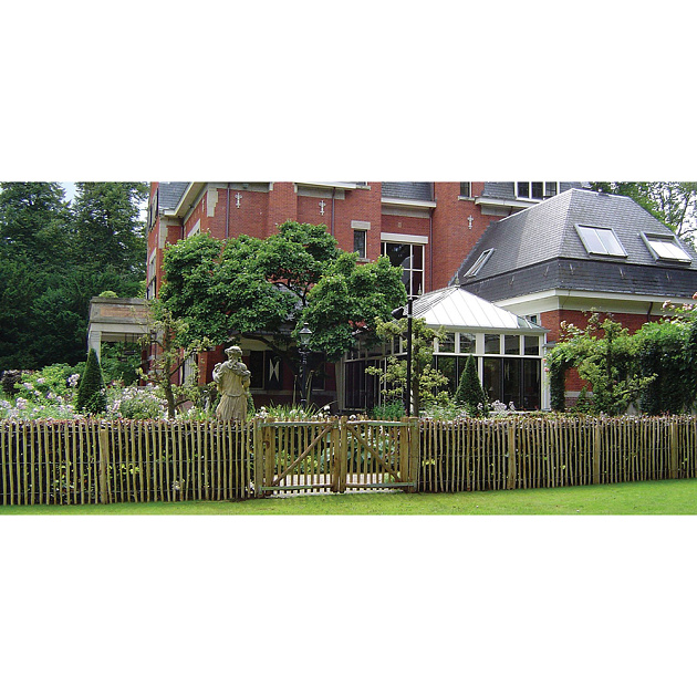 Kastanjepoort geschild 120x120 cm incl. twee palen en bevestigingsmateriaal