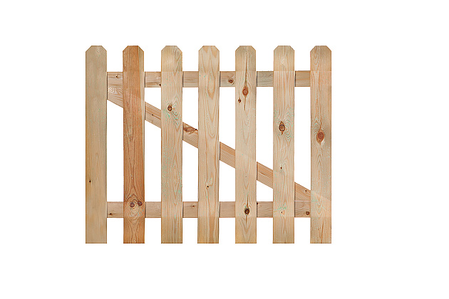 Tuinhekdeur recht geïmpregneerd geschaafd grenen 100x100 cm