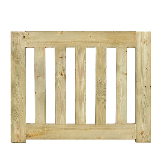 Tuinhekdeur Modern de Luxe, geïmpregneerd, geschaafd grenen, 100x60 cm.