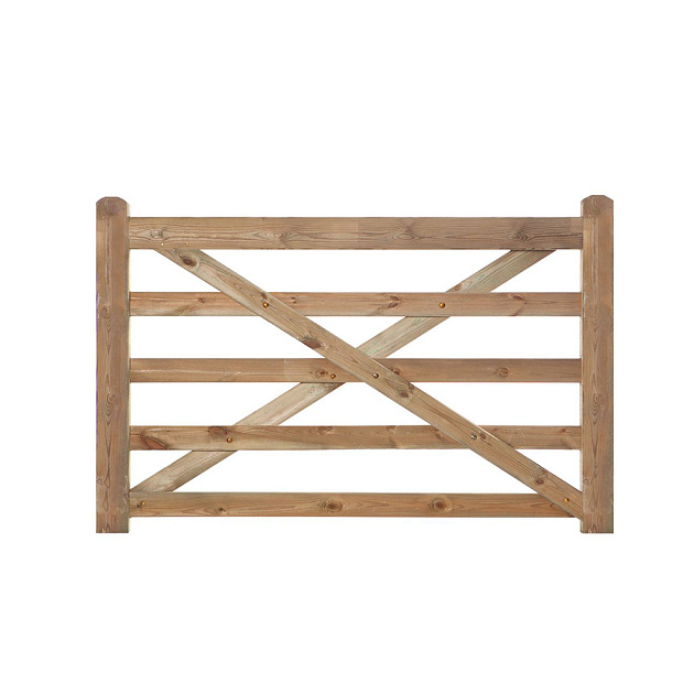 Rustieke toegangspoort geïmpregneerd geschaafd grenen 180x120 cm