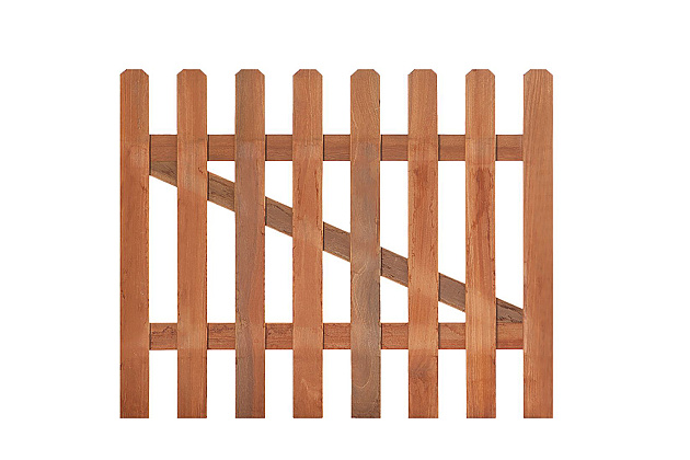 Tuinhekdeur recht onbehandeld geschaafd hardhout 100x90 cm