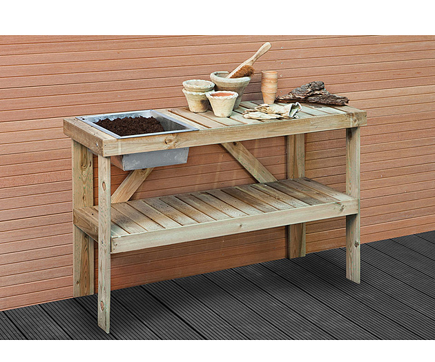 Werkbank Luxe 122x46x82 cm geïmpregneerd, geschaafd grenen