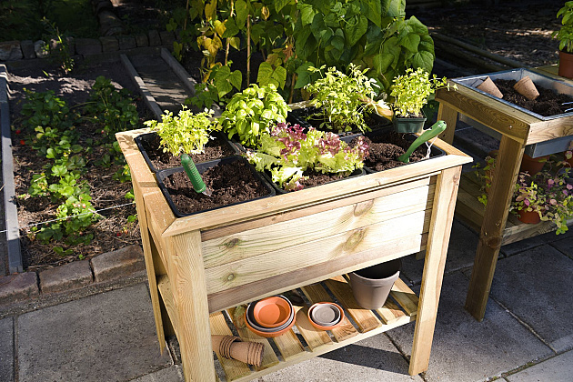 Moestuintafel 85x60x82 cm geïmpregneerd, geschaafd grenen