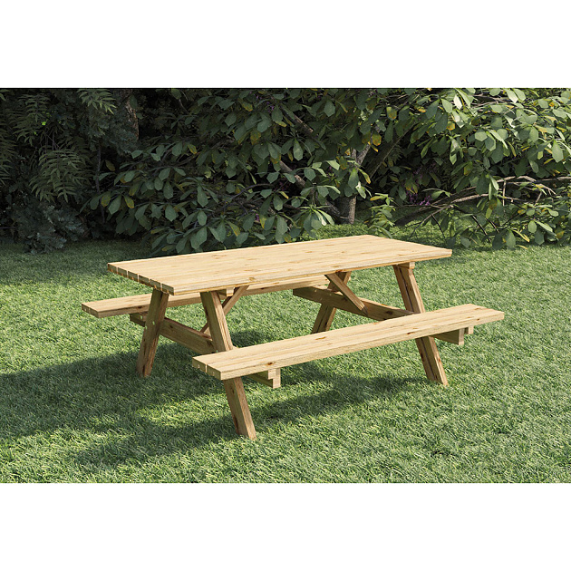 Picknicktafel Basis geïmpregneerd, geschaafd vuren 180x155x77 cm