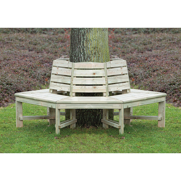 Boombank geïmpregneerd geschaafd grenen Ø185x90 cm