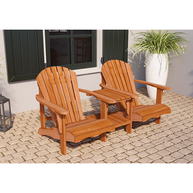 Loveseat Relax geolied hardhout 177x89x93 cm